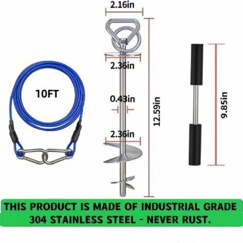 Dog Tie Out Cable and stake Dog Tie Out Cable and stake